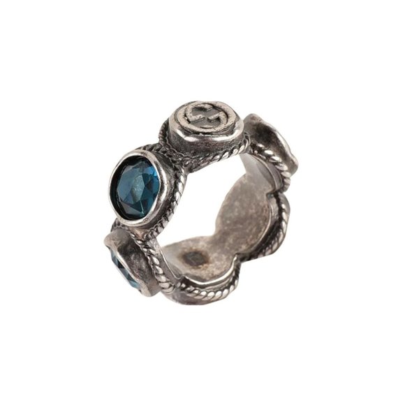 Gucci Jewelry - Gucci Blue Swarovski Crystal Band Ring